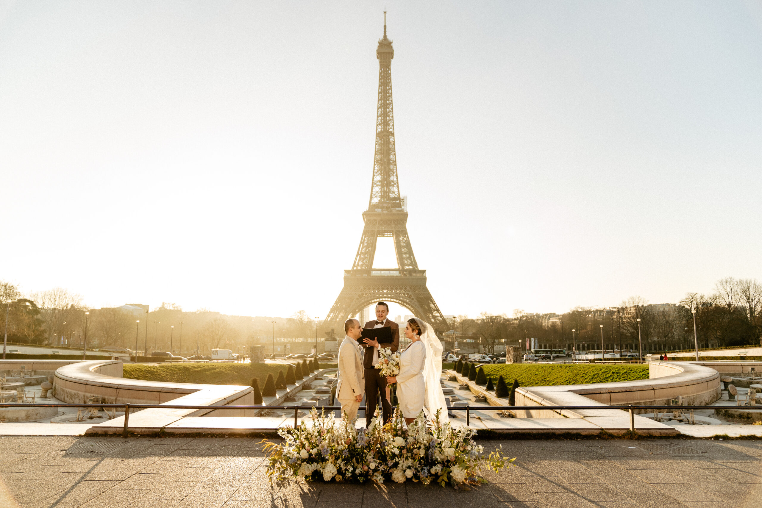 Paris Elopement Packages Elopement Photographer Videographer winter elopement couple ceremony
