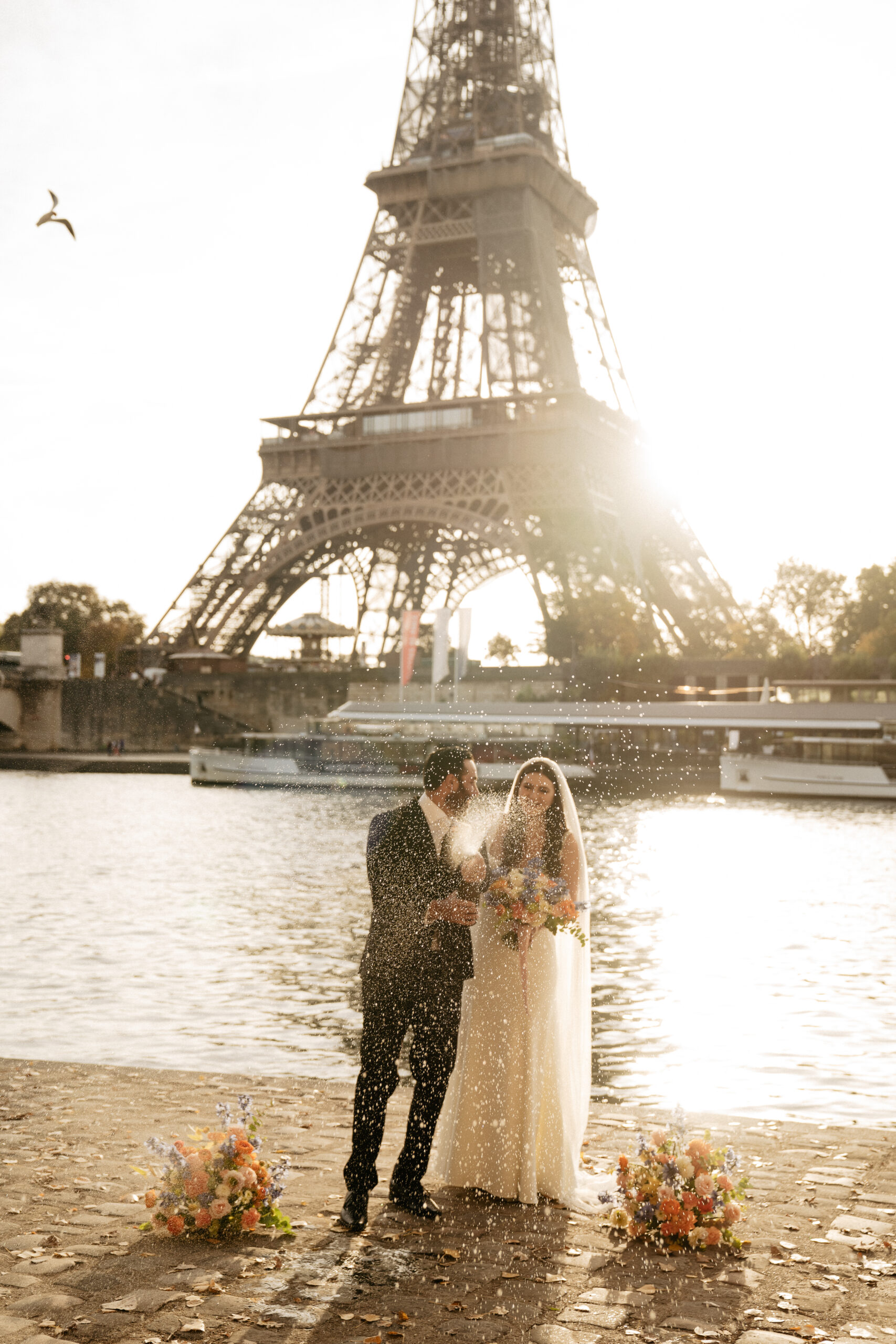 Best Elepement Ceremony Locations  Seine River -  eiffel tower view