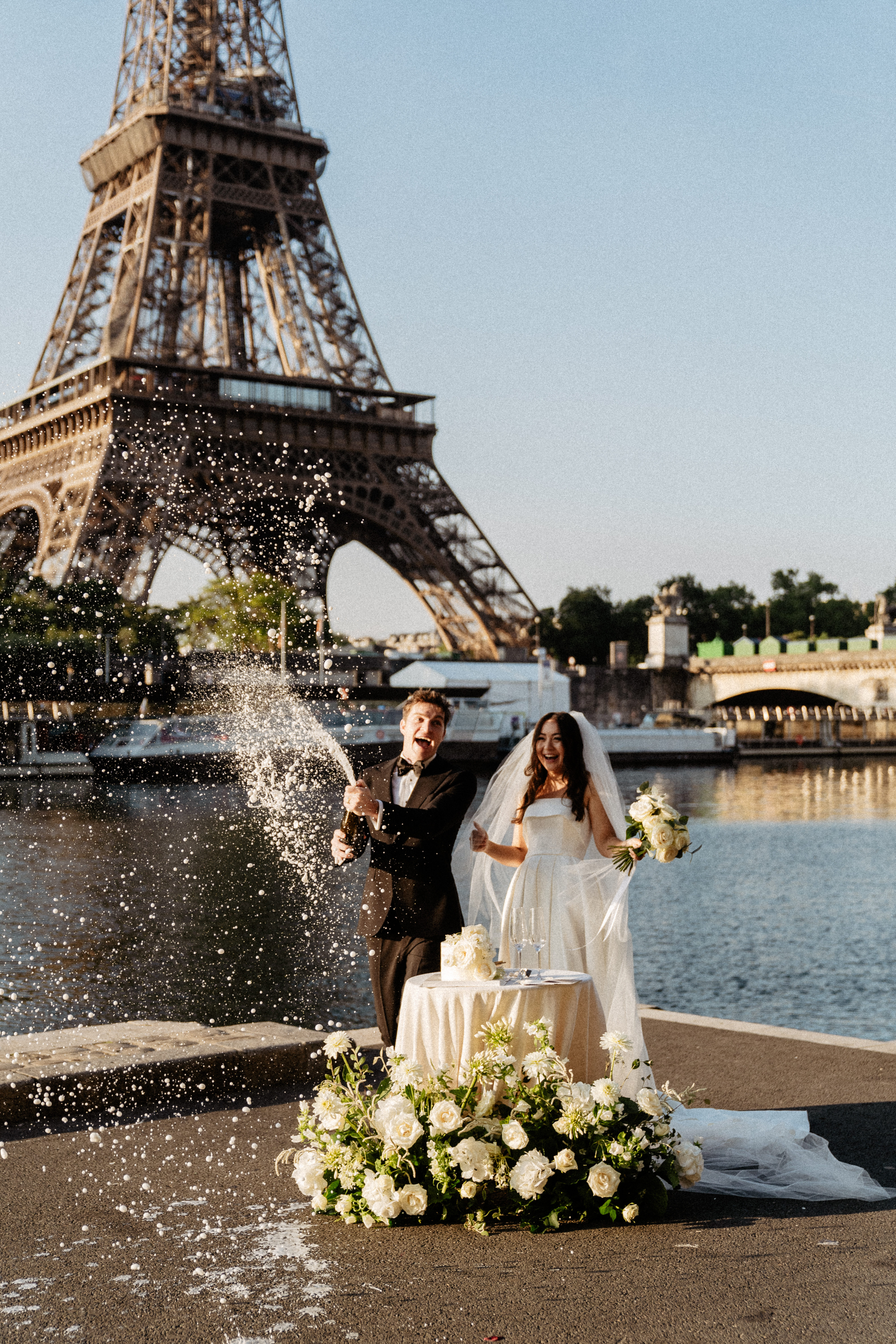Best Elepement Ceremony Locations  Seine River -  Eiffel Tower view
